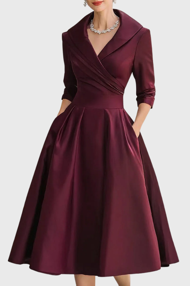 Rosa - Elegante midi-jurk